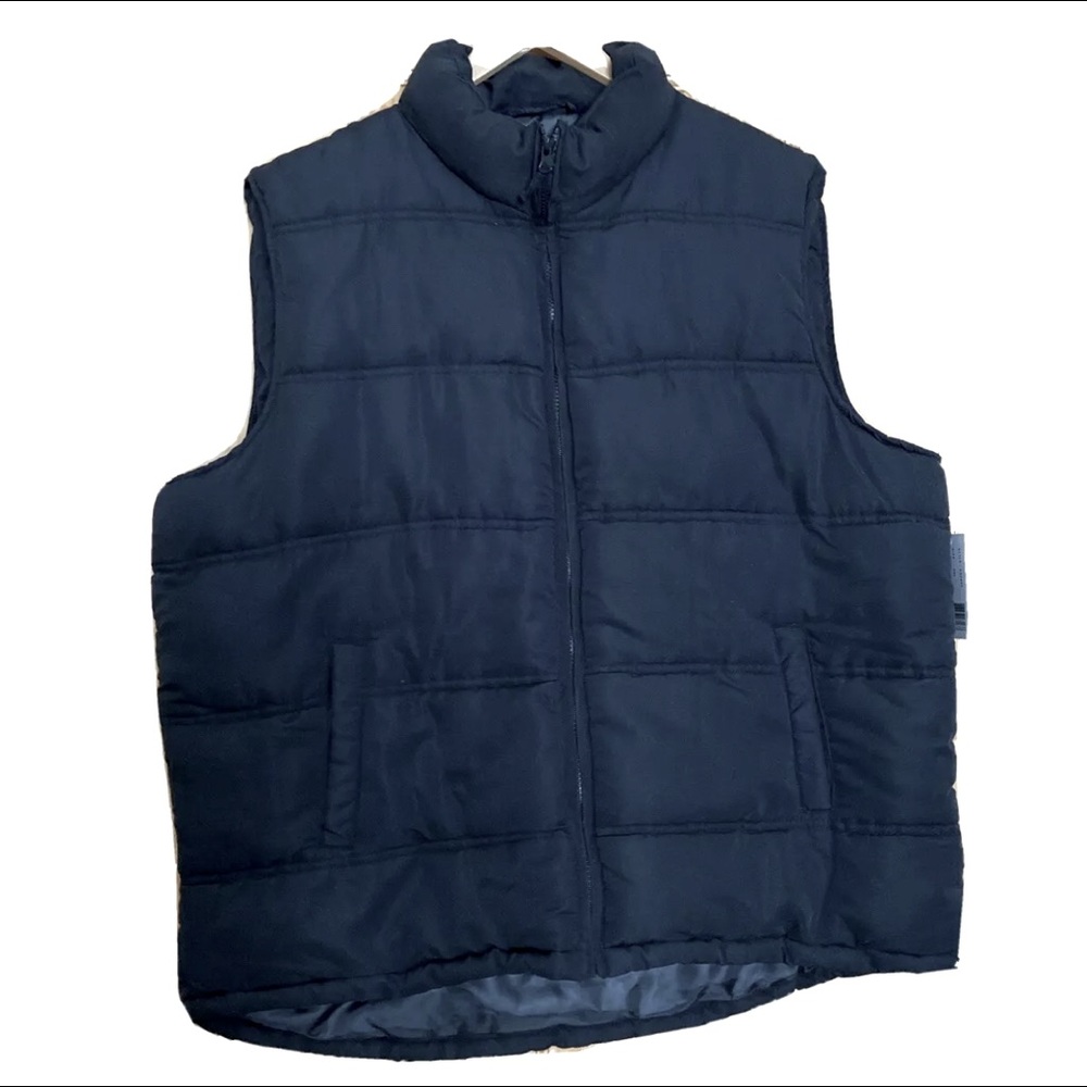 Mens CG Classics Black Puffer Zip Up Vest Size 2XL
